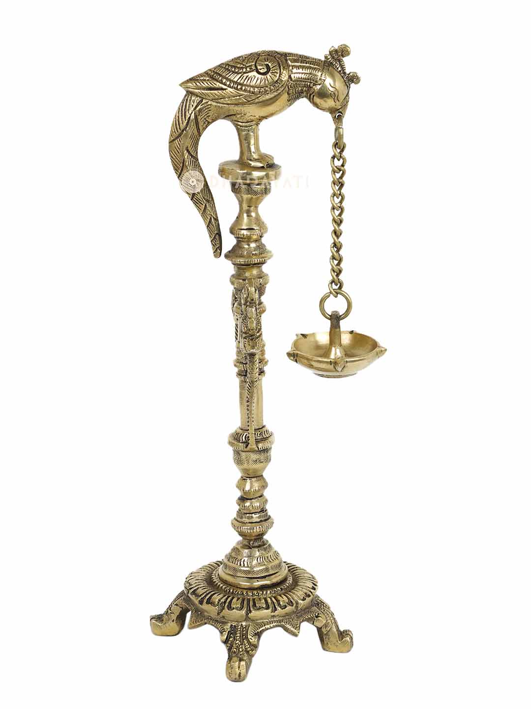 Twin Parrot Lamp With Chain Diya