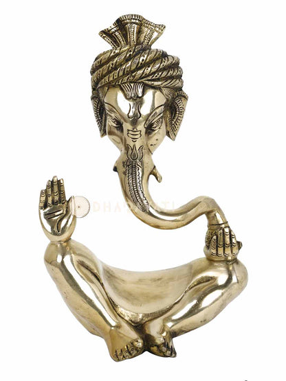 Turban Ganesh Decorative Brass Figurine