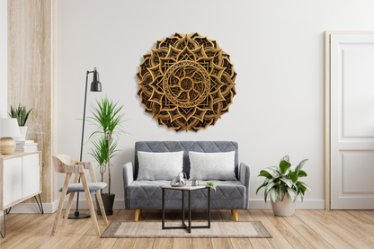 Multilayered Elegant Wooden Mandala | Wooden Wall Decor