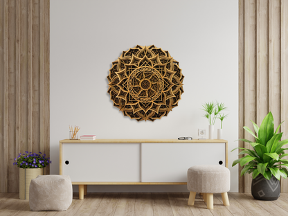 Multilayered Elegant Wooden Mandala | Wooden Wall Decor