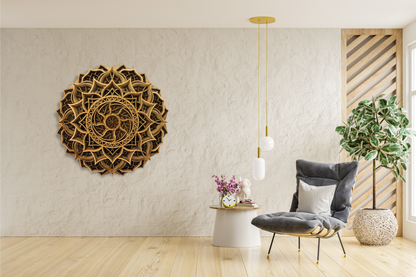 Multilayered Elegant Wooden Mandala | Wooden Wall Decor