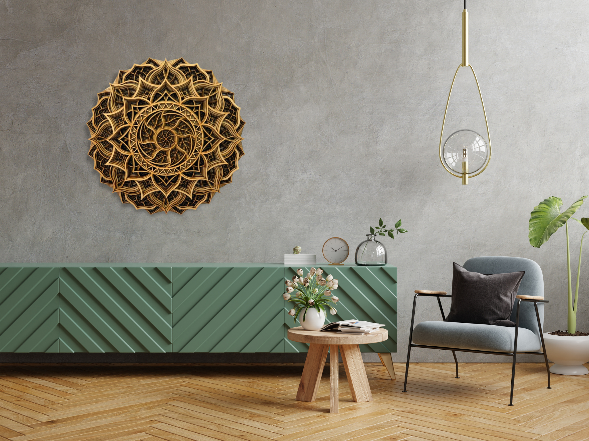 Multilayered Elegant Wooden Mandala | Wooden Wall Decor