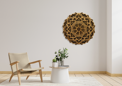 Multilayered Elegant Wooden Mandala | Wooden Wall Decor