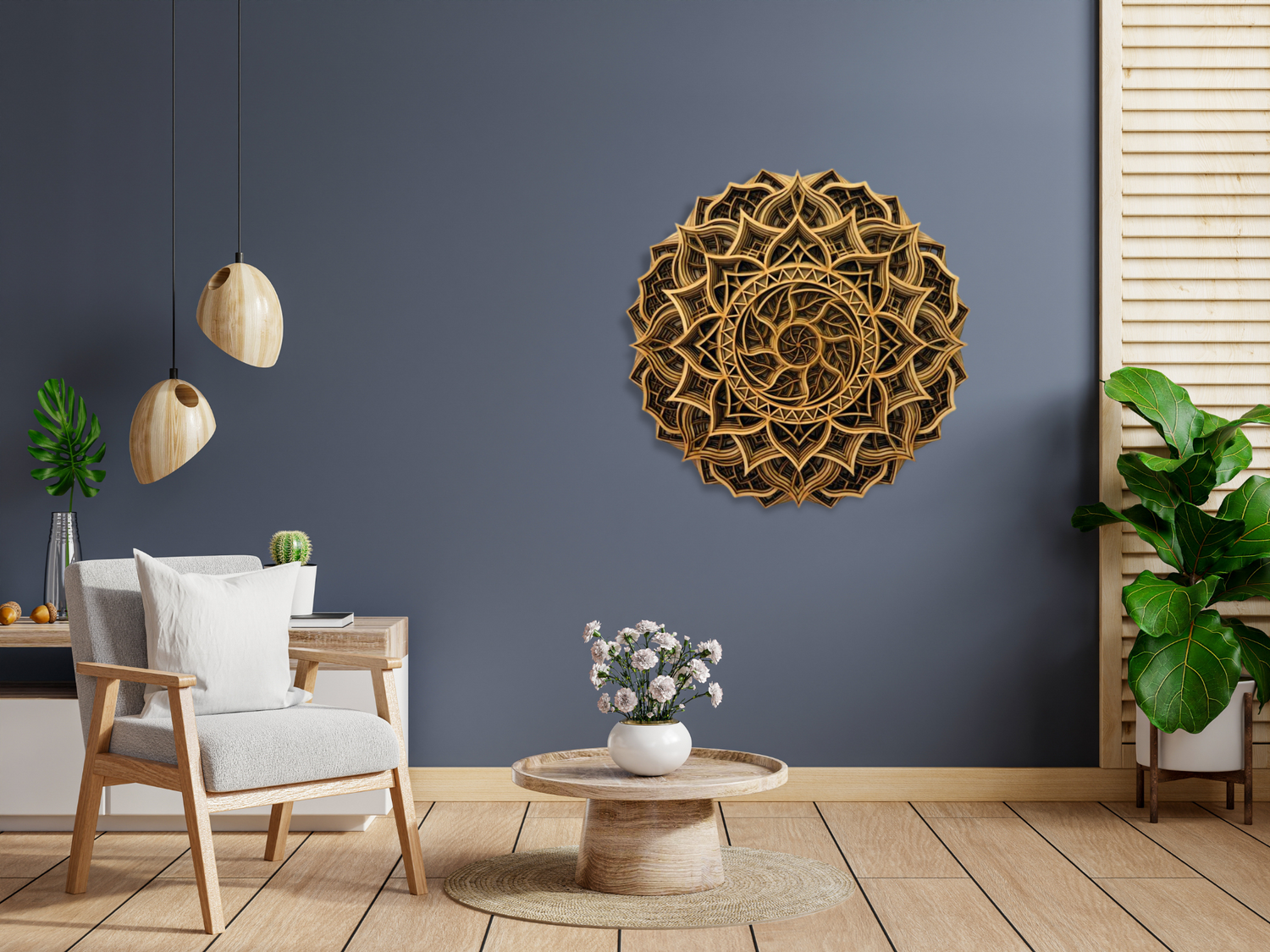 Multilayered Elegant Wooden Mandala | Wooden Wall Decor