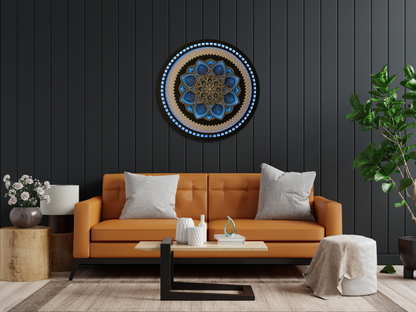 Color Changing Mandala Wall Art LED Wall Hanging |  Wooden Wall Decor