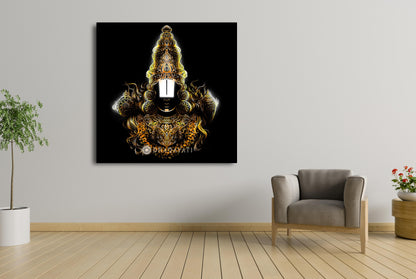 Divine Aura: Venkateshwara Balaji Glass Wall Art - Embrace the Blessings of Lord Venkateshwara