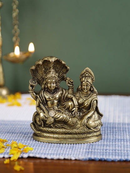 Vishnu Laxmi Decorative Brass Figurine