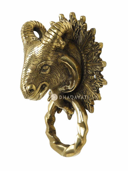 Yak Design Door Knocker Decorative Brass