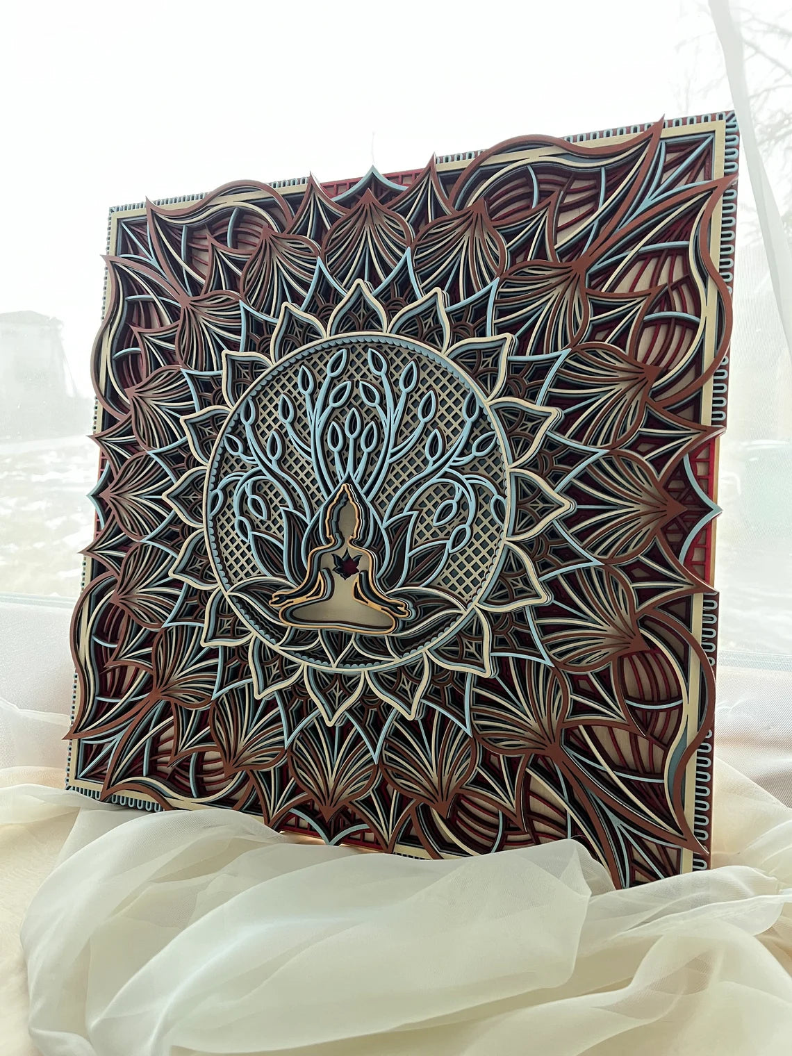 Tree Of Life. Yoga Art | Wooden Wall Decor