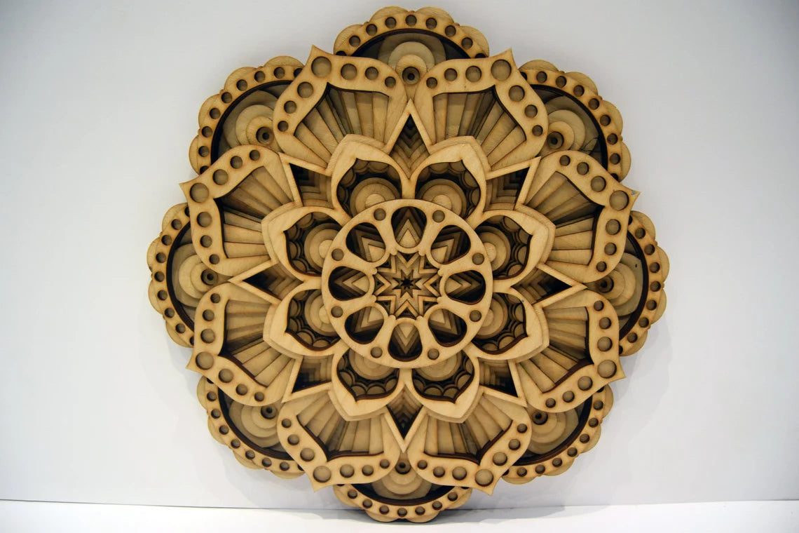 Mandala Flower Wall Art | Wooden Wall Decor