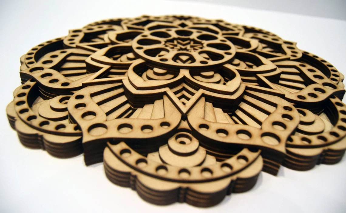 Mandala Flower Wall Art | Wooden Wall Decor