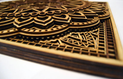 Wood Mandala Art | Wooden Wall Decor