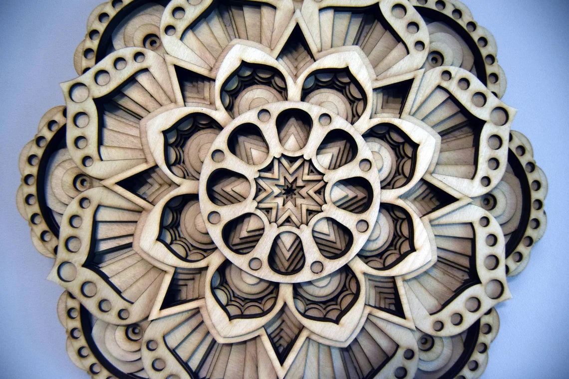 Mandala Flower Wall Art | Wooden Wall Decor