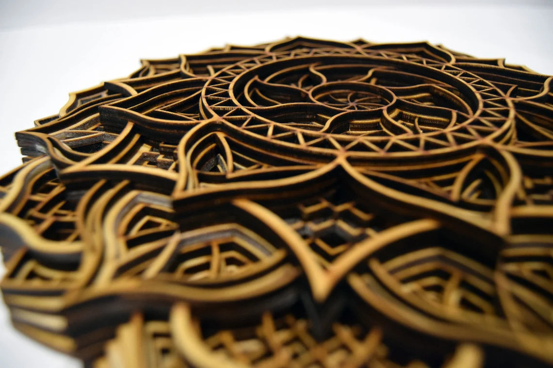 Multilayered Elegant Wooden Mandala | Wooden Wall Decor