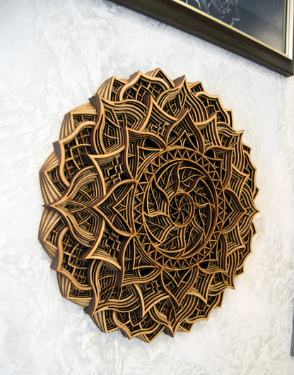 Multilayered Elegant Wooden Mandala | Wooden Wall Decor