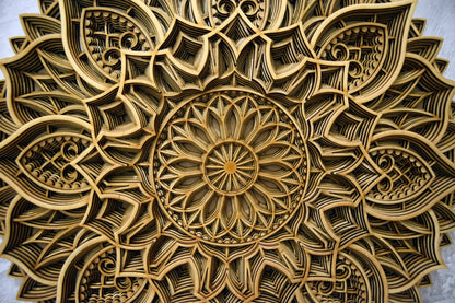 Mandala Sunflower | Wooden Wall Decor