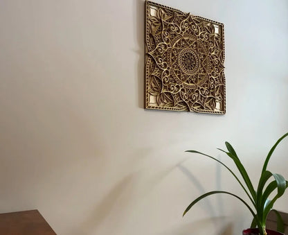 Wood Wall Mandala Decor | Wooden Wall Decor