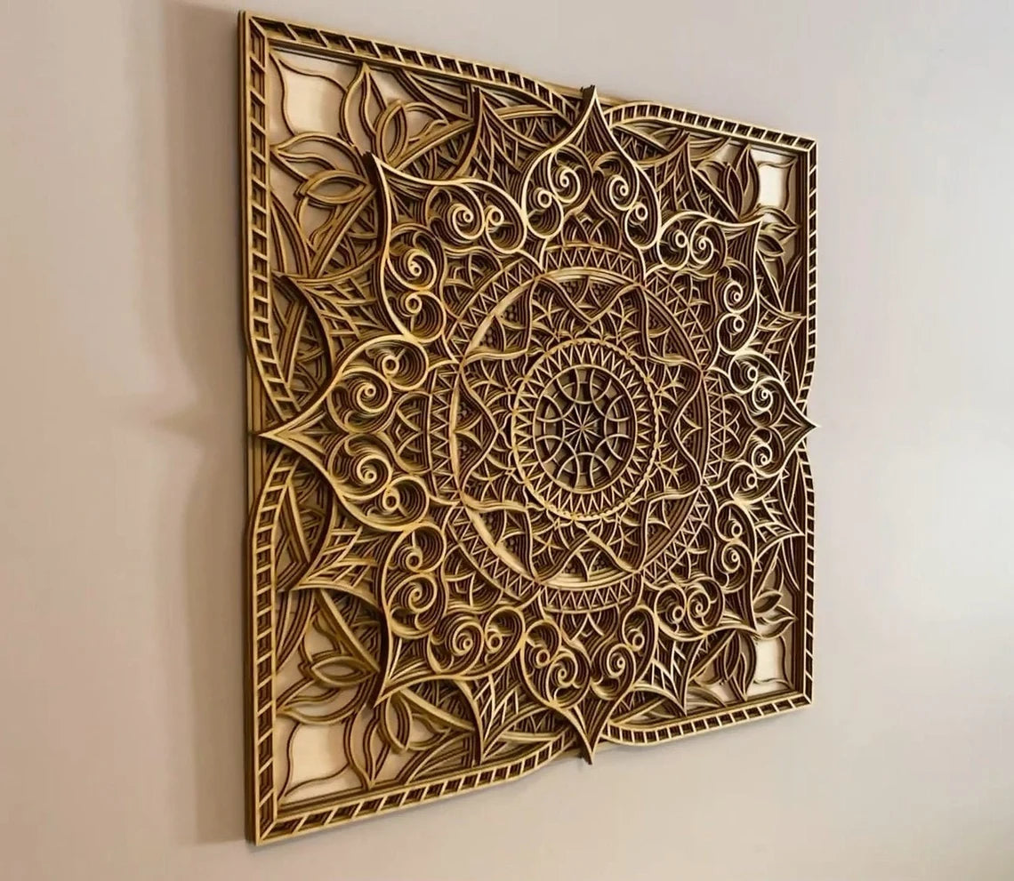 Wood Wall Mandala Decor | Wooden Wall Decor