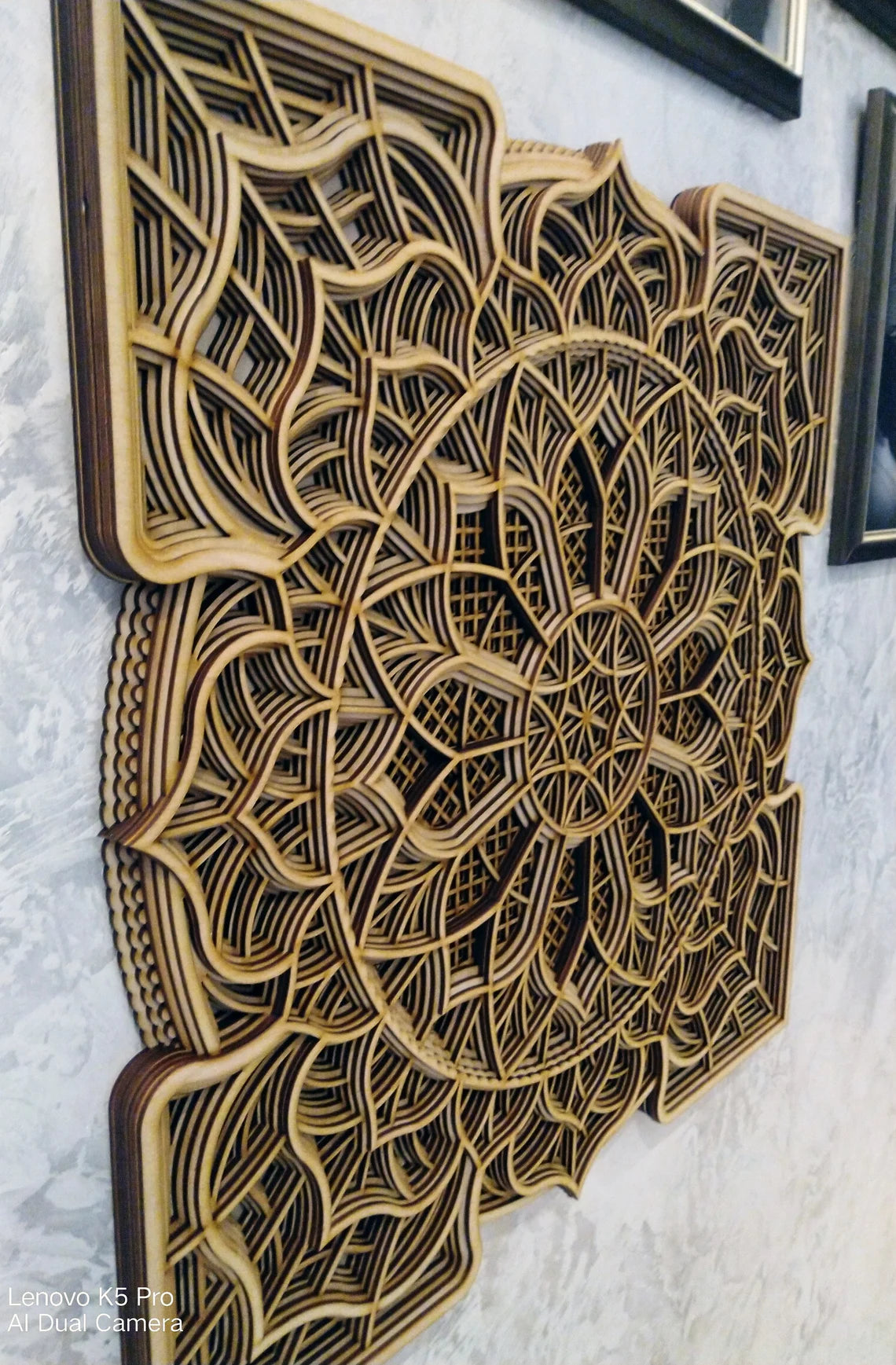 Wood Mandala Flower Design | Wooden Wall Decor