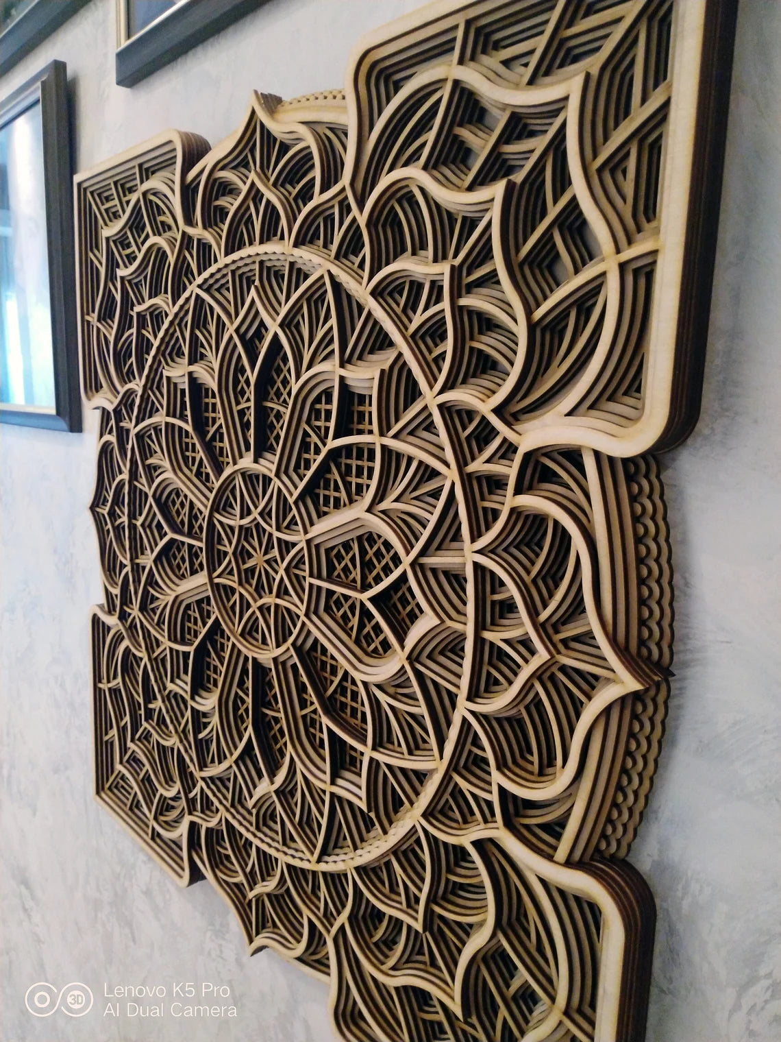 Wood Mandala Flower Design | Wooden Wall Decor