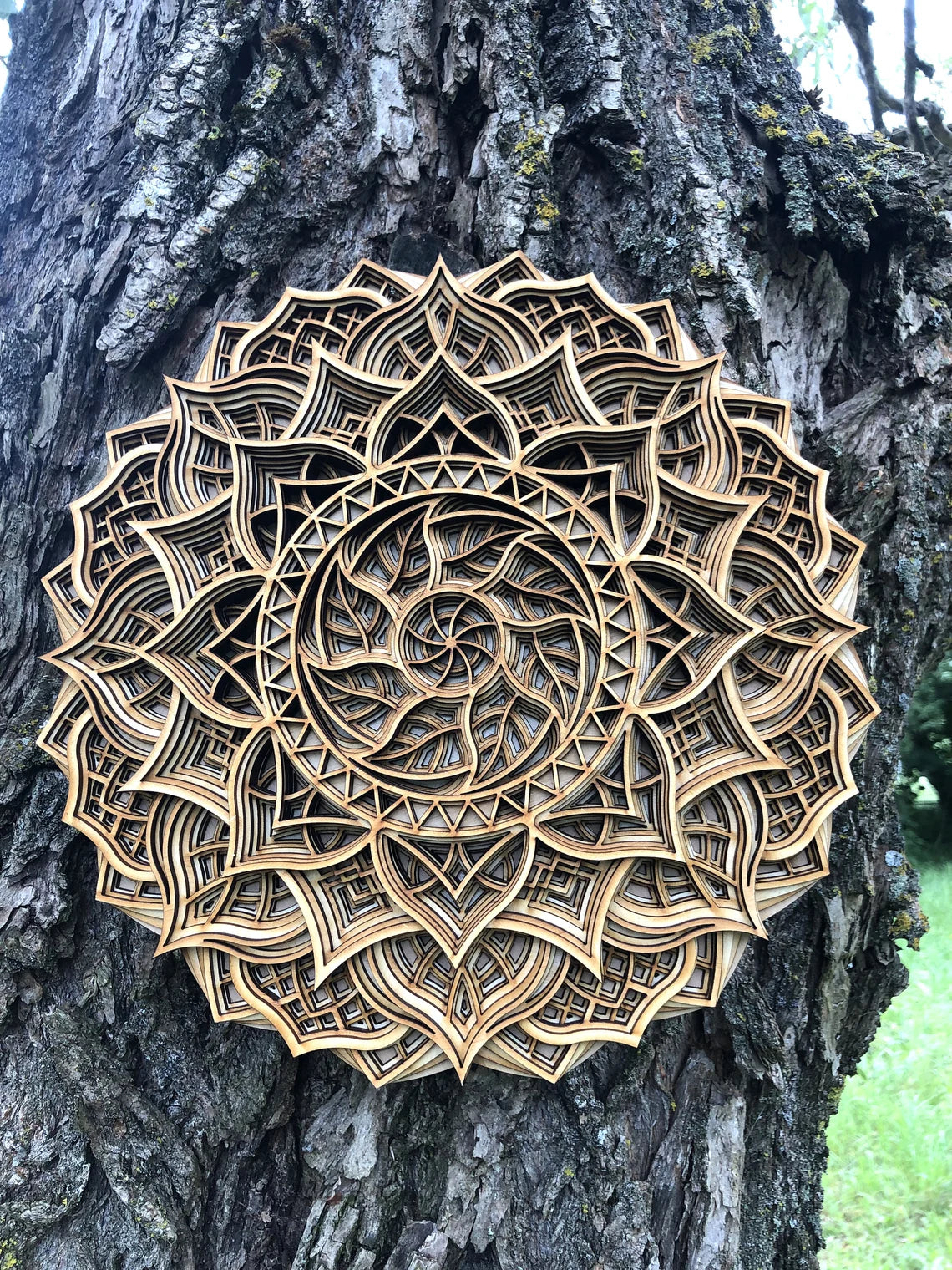 Multilayered Elegant Wooden Mandala | Wooden Wall Decor