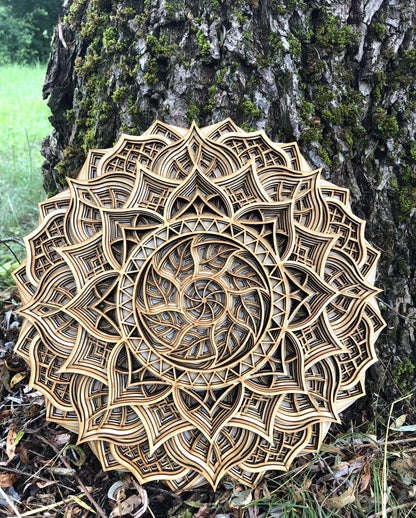 Multilayered Elegant Wooden Mandala | Wooden Wall Decor