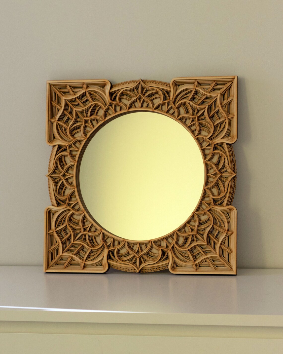 Rustic Home Decor  Antique mirror |  Wooden Wall Decor