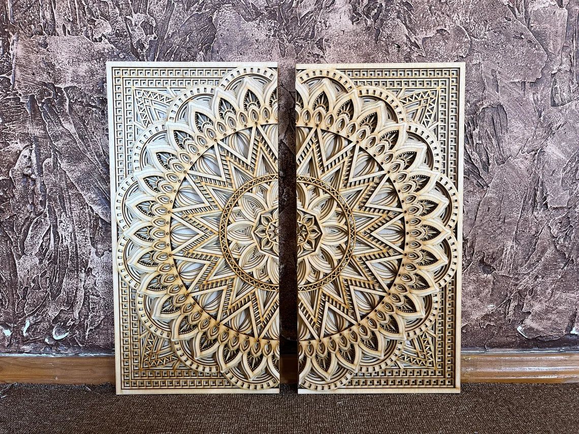 Wood Mandala Art Wooden Wall Decor Dharayati