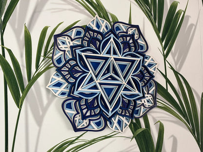 Merkaba Design Sacred Geometry | Wooden Wall Decor