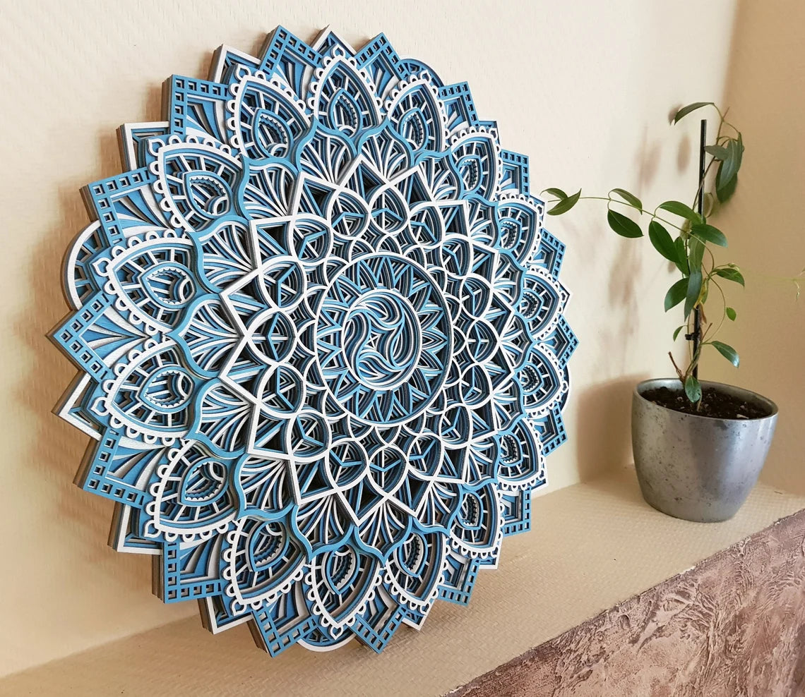 Wind Spin Design Mandala Wall Art | Wooden Wall Decor