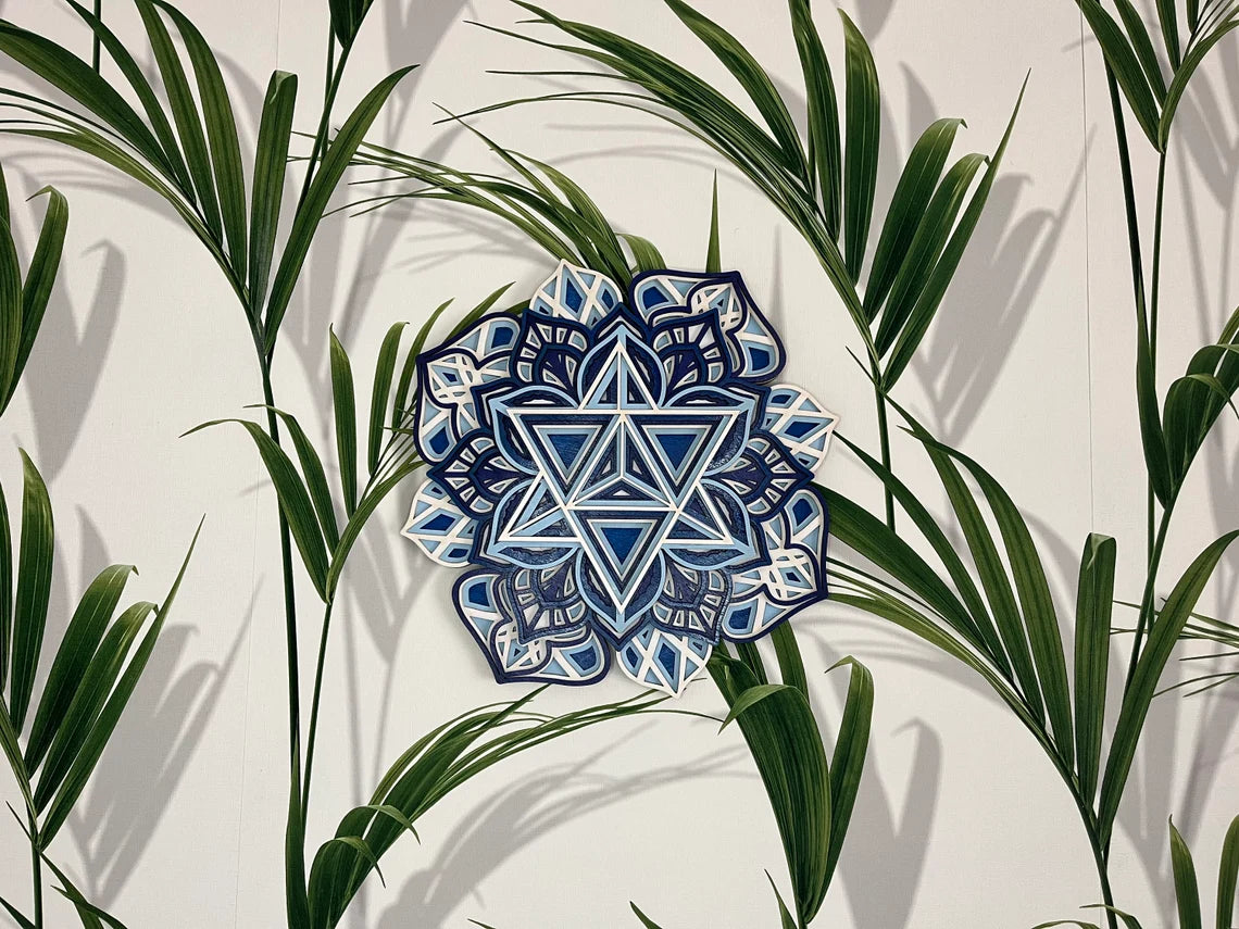 Merkaba Design Sacred Geometry | Wooden Wall Decor