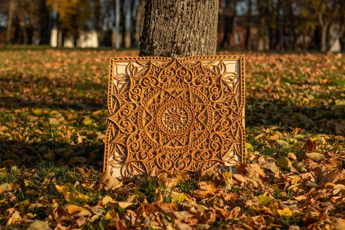 Wood Wall Mandala Decor | Wooden Wall Decor