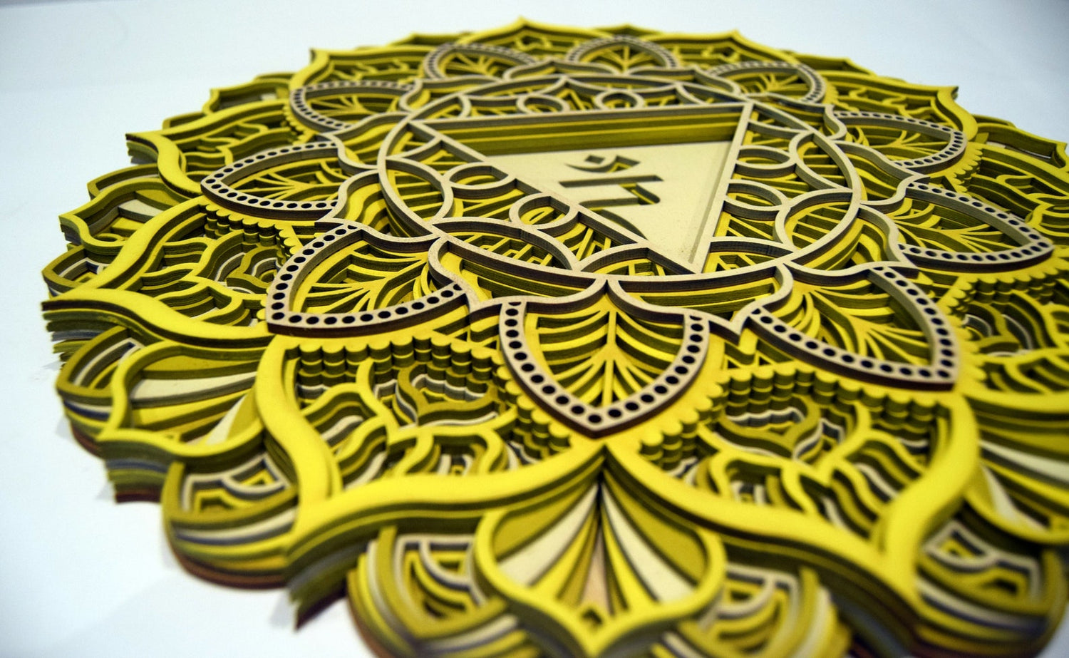 Solar Plexus Chakra, Geometric |  Wooden Wall Decor