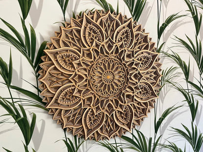 Mandala Sunflower | Wooden Wall Decor