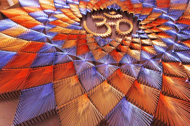 OM mandala sahasrara sacred geometry | String Art