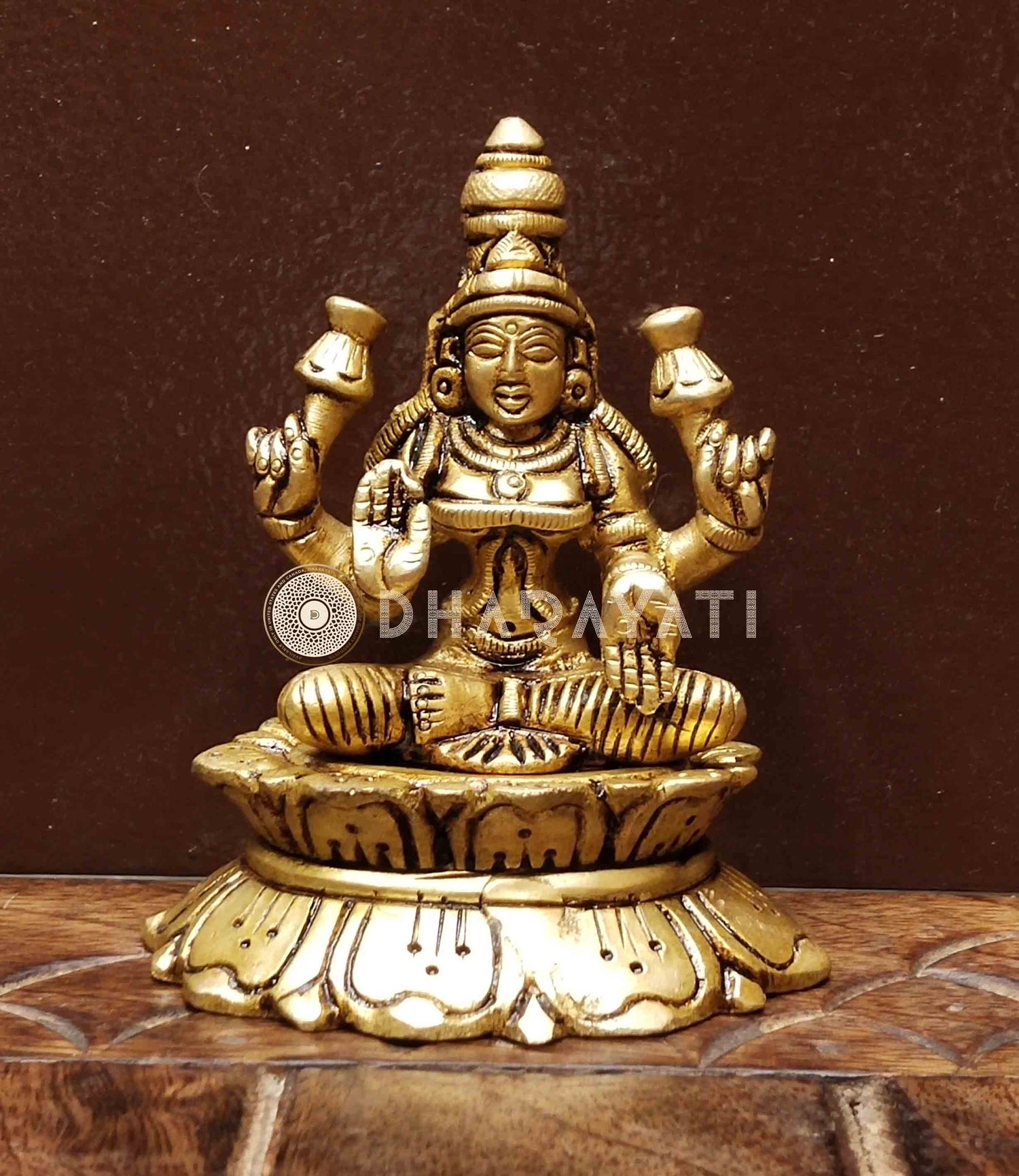 Brass Mahalaxmi Idol