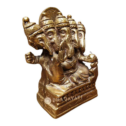 Brass Panchmukhi Ganesh